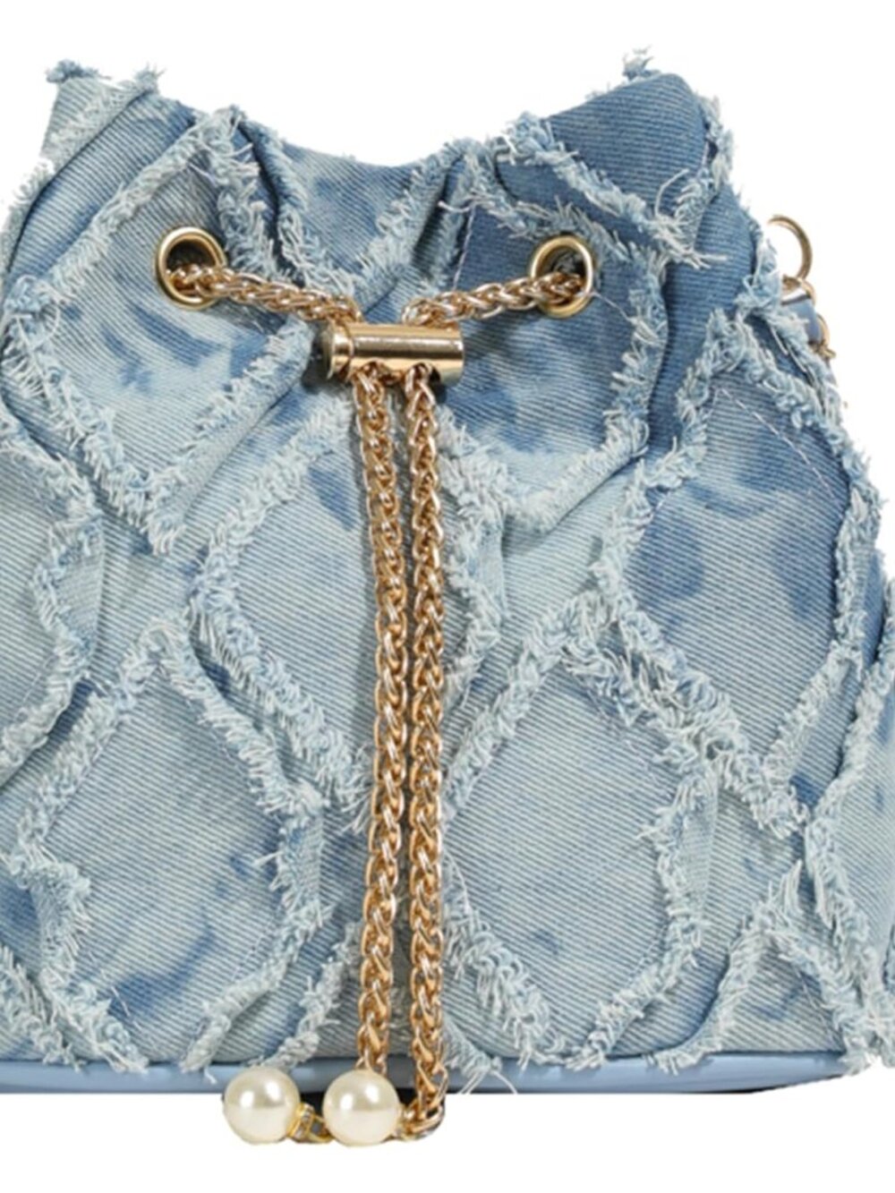 Denim Quilted Drawstring Jean Purses for Women Denim Clutch Hobo Bags Crossbody